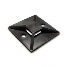 Αυτοκόλλητη Βάση Δεματικών Καλωδίων 19mm/19mm Μαύρη (Συσκ. 100τεμ.) 19-21211